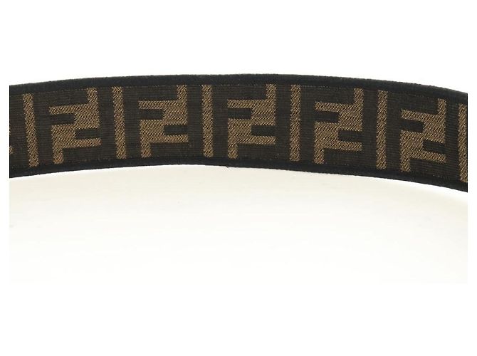 FENDI Zucca Canvas Mamma Baguette Shoulder Bag 2way Black Brown Auth 185598SM Marrone Nero - vista 20