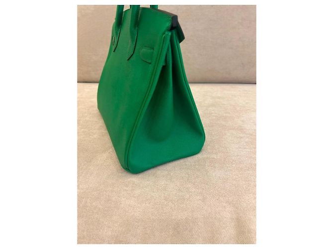 Borsa Hermès Birkin 30 Pelle Togo Verde Bambou - vista 4
