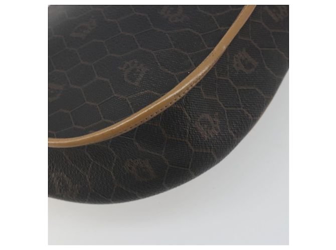 Bolso de Hombro Christian Dior Honeycomb Canvas PVC Negro Oro Auth 186807 Dorado - vista 13