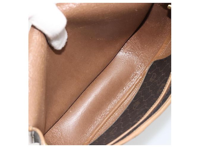 Bolso de Hombro Christian Dior Honeycomb Canvas PVC Negro Oro Auth 186807 Dorado - vista 18