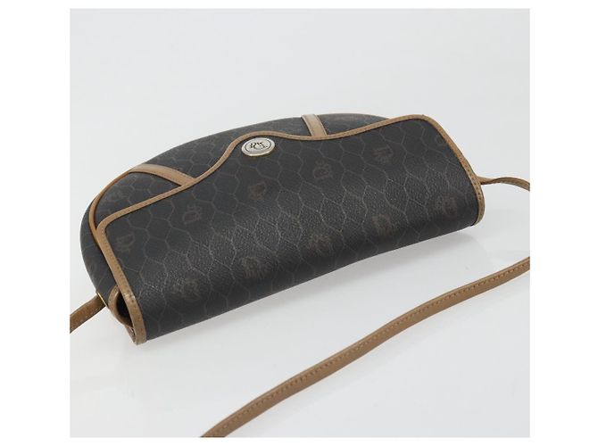 Bolso de Hombro Christian Dior Honeycomb Canvas PVC Negro Oro Auth 186807 Dorado - vista 6