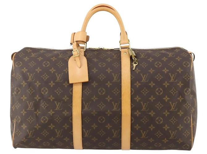 LOUIS VUITTON Borsa Boston Monogram Keepall 50 M41426 LV Auth 183612SAV Monogramma - vista 13