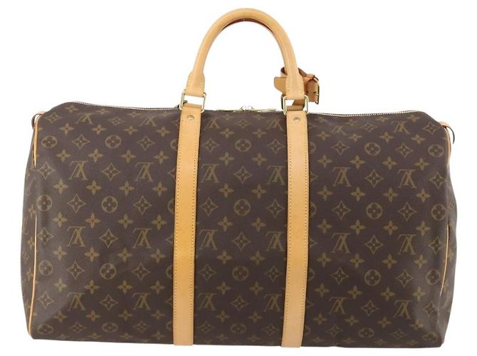 LOUIS VUITTON Borsa Boston Monogram Keepall 50 M41426 LV Auth 183612SAV Monogramma - vista 2