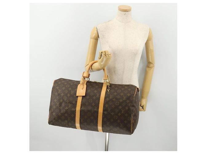 LOUIS VUITTON Borsa Boston Monogram Keepall 50 M41426 LV Auth 183612SAV Monogramma - vista 23
