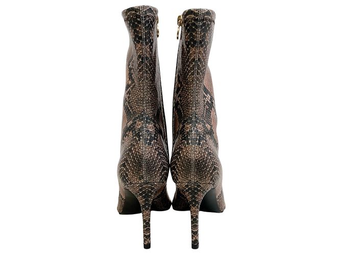 Stella Mc Cartney Botines Stella McCartney Coffee Iconic Snake Print Castaño - vista 5