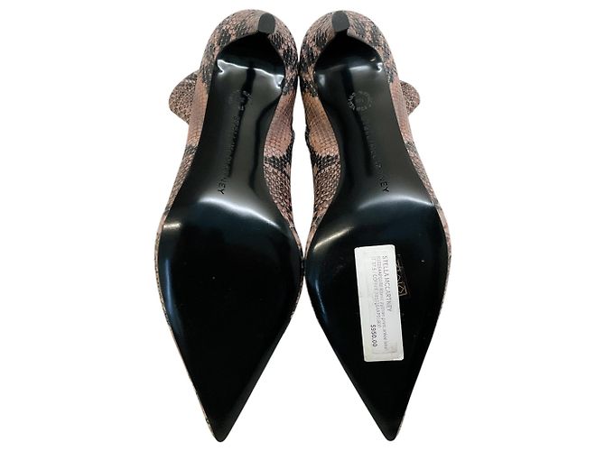 Stella Mc Cartney Botines Stella McCartney Coffee Iconic Snake Print Castaño - vista 7