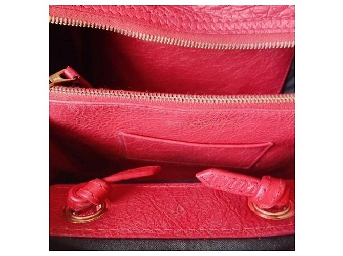 Balenciaga Borsa City in pelle rossa Rosso - vista 11