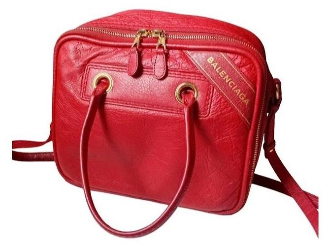 Balenciaga Borsa City in pelle rossa Rosso - vista 2