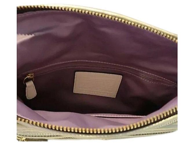 Clutch Coach in pelle oro metallizzato D'oro - vista 4