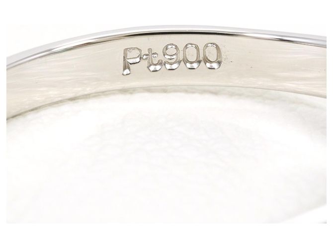 Autre Marque Platin-Ring mit Diamant und Smaragd - Ansicht 5