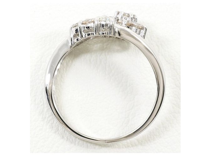 Autre Marque Anillo de banda de platino PT900 con diamante - vista 2