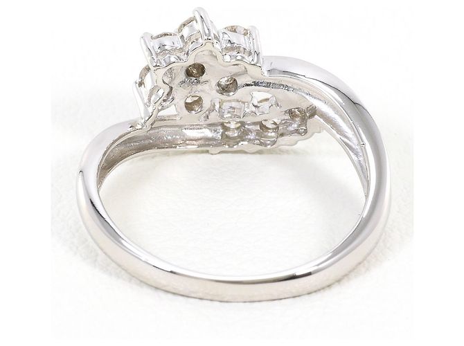 Autre Marque Anillo de banda de platino PT900 con diamante - vista 3