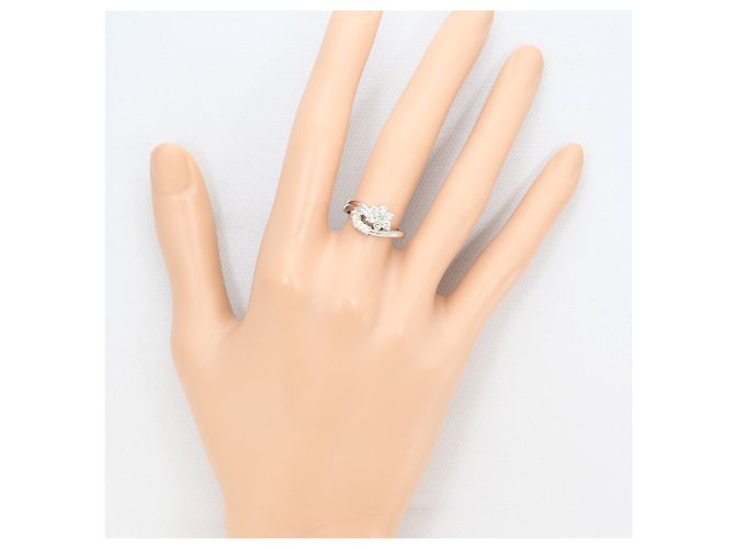 Autre Marque Anillo de banda de platino PT900 con diamante - vista 6
