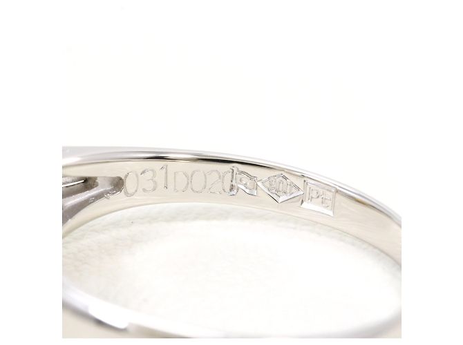 Autre Marque Platinring mit Opal und Diamanten - Ansicht 5