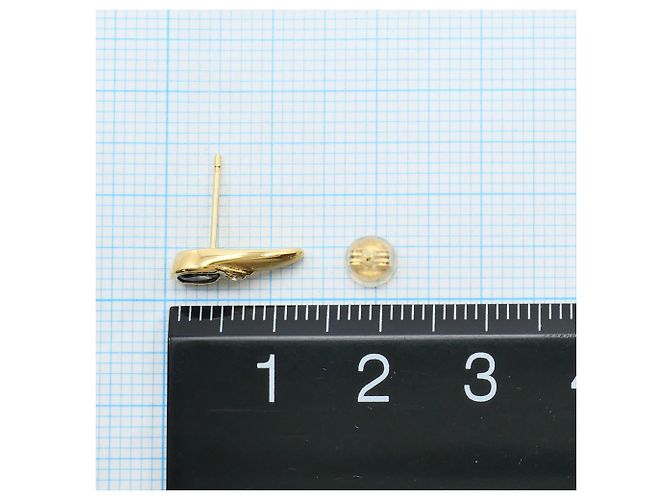 Autre Marque Pendientes de botón en oro amarillo de 18K con diamante y zafiro Dorado - vista 3