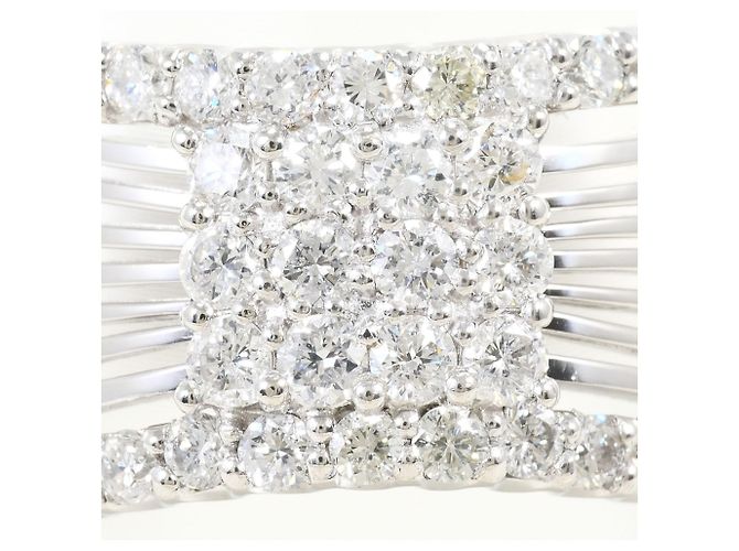 Autre Marque PT900 Platinring mit Diamant - Ansicht 2