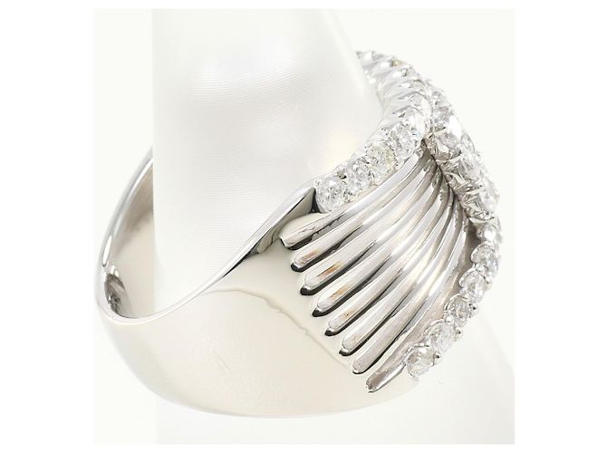 Autre Marque PT900 Platinring mit Diamant - Ansicht 3