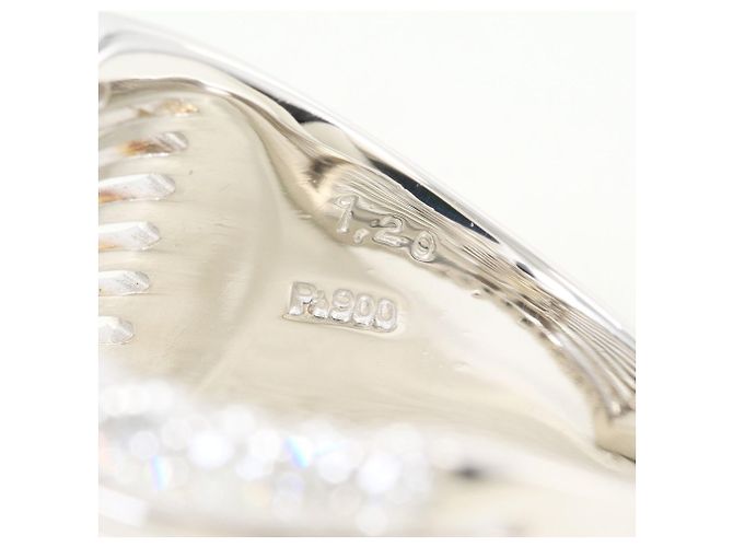 Autre Marque PT900 Platinring mit Diamant - Ansicht 5