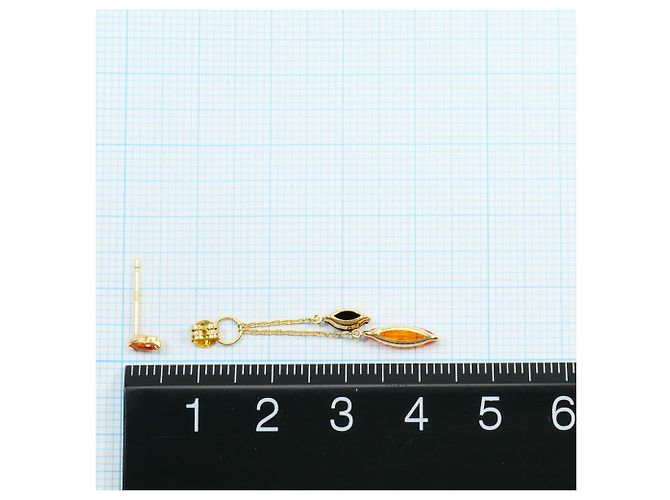 Autre Marque Orecchini pendenti in oro giallo 18K con onice D'oro - vista 3