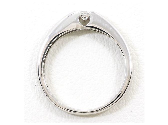 Autre Marque PT900 Platinring mit Diamant - Ansicht 2