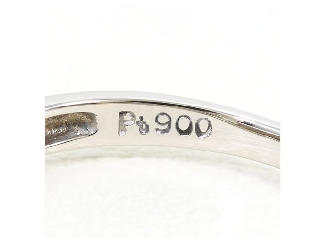 Autre Marque PT900 Platinring mit Diamant - Ansicht 4