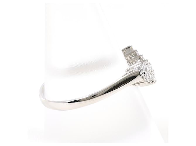 Autre Marque Platinring mit Diamant - Ansicht 2