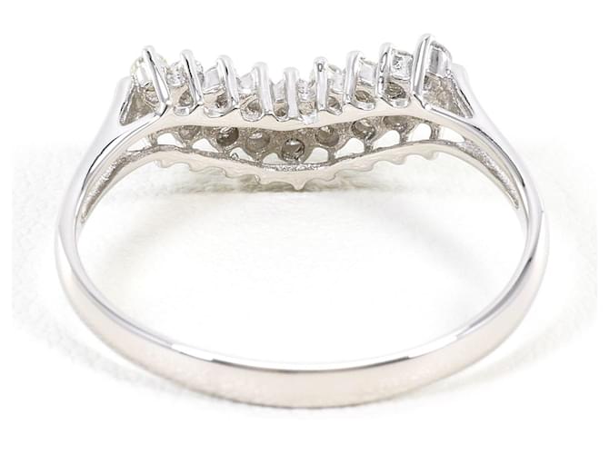 Autre Marque Platinring mit Diamant - Ansicht 3