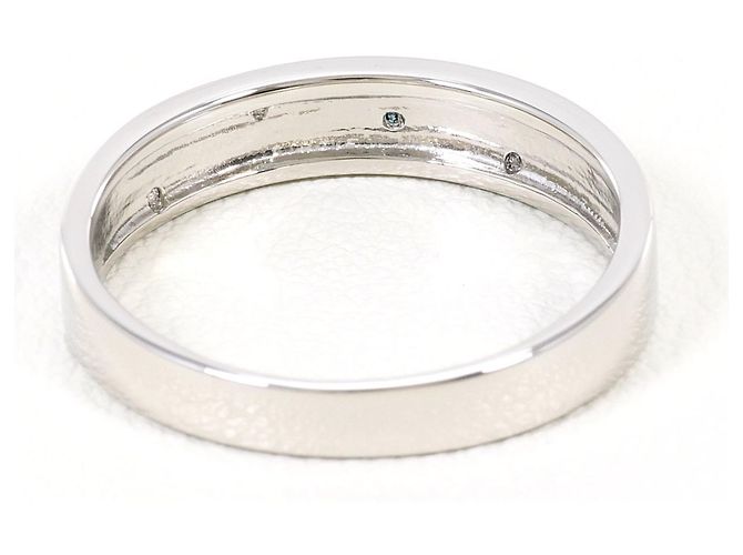 Autre Marque Platinring mit blauen Diamanten - Ansicht 3