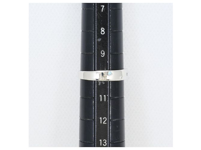 Autre Marque Platinring mit blauen Diamanten - Ansicht 7