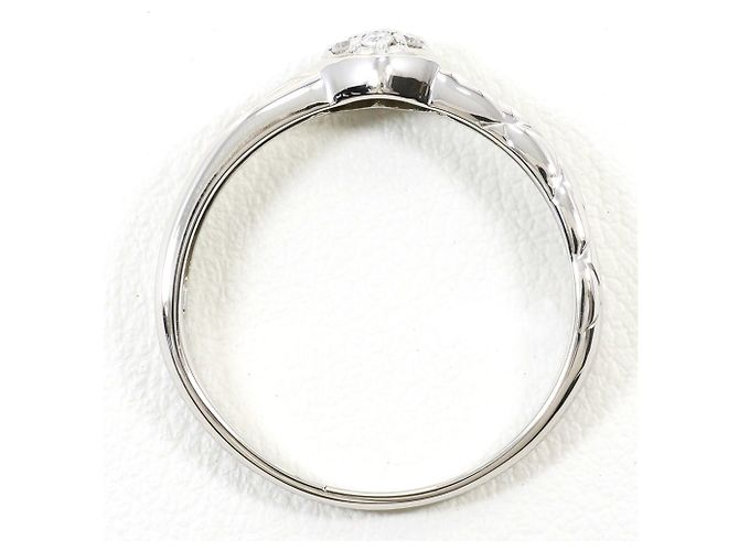 Autre Marque PT900 Platinring mit blauem Diamanten - Ansicht 2