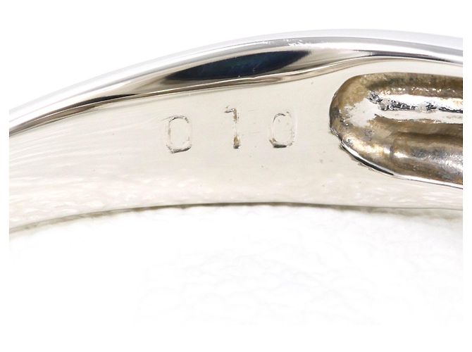 Autre Marque PT900 Platinring mit blauem Diamanten - Ansicht 5