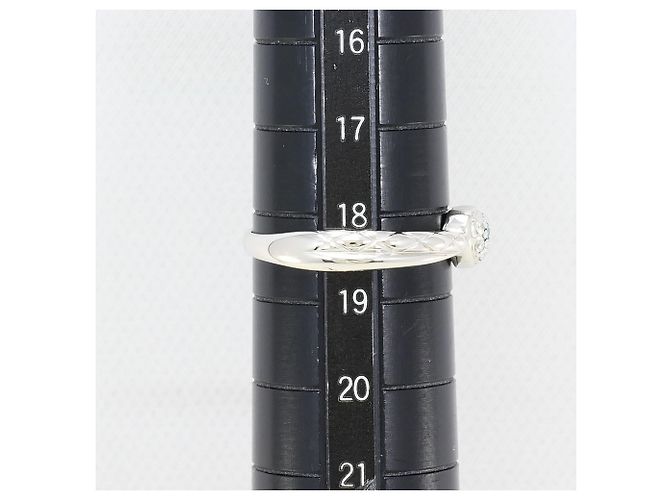 Autre Marque PT900 Platinring mit blauem Diamanten - Ansicht 7