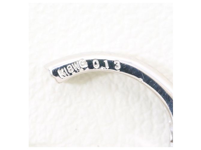 Autre Marque Orecchini a cerchio in oro bianco 18K e diamanti D'oro - vista 4