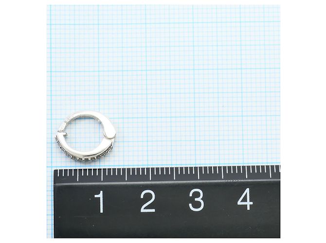 Autre Marque Orecchini a cerchio in oro bianco 18K e diamanti D'oro - vista 5