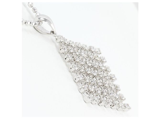 Autre Marque 18K Weißgoldkette mit Diamant Golden - Ansicht 2