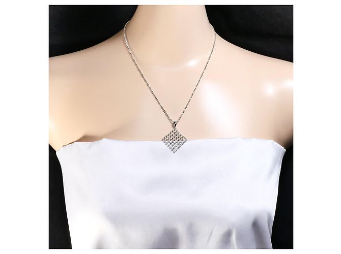 Autre Marque 18K Weißgoldkette mit Diamant Golden - Ansicht 6
