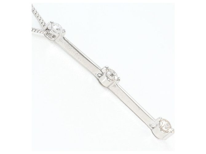 Autre Marque 18K Weißgoldkette mit Diamant Golden - Ansicht 2