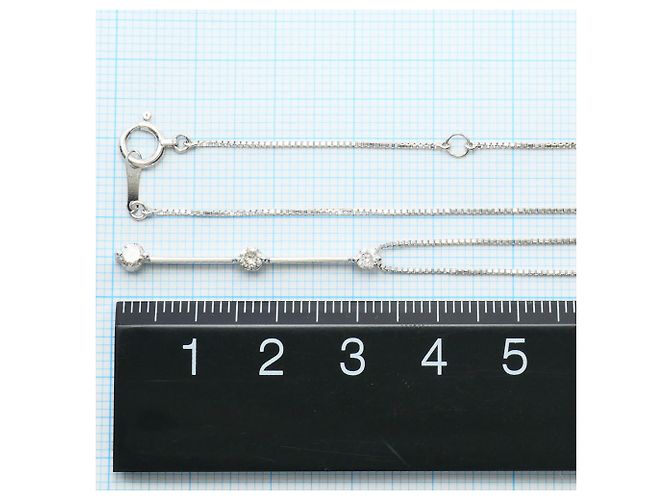 Autre Marque 18K Weißgoldkette mit Diamant Golden - Ansicht 5