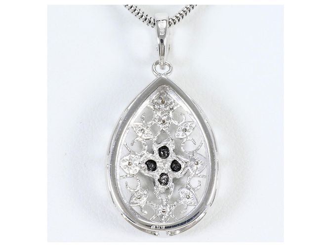 Autre Marque Collana in oro bianco 18K con diamanti neri Nero D'oro - vista 3