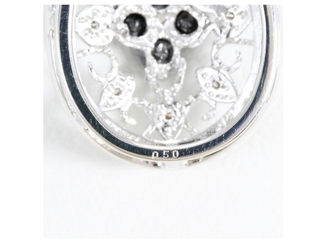 Autre Marque Collana in oro bianco 18K con diamanti neri Nero D'oro - vista 4