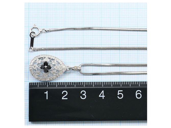 Autre Marque Collana in oro bianco 18K con diamanti neri Nero D'oro - vista 5