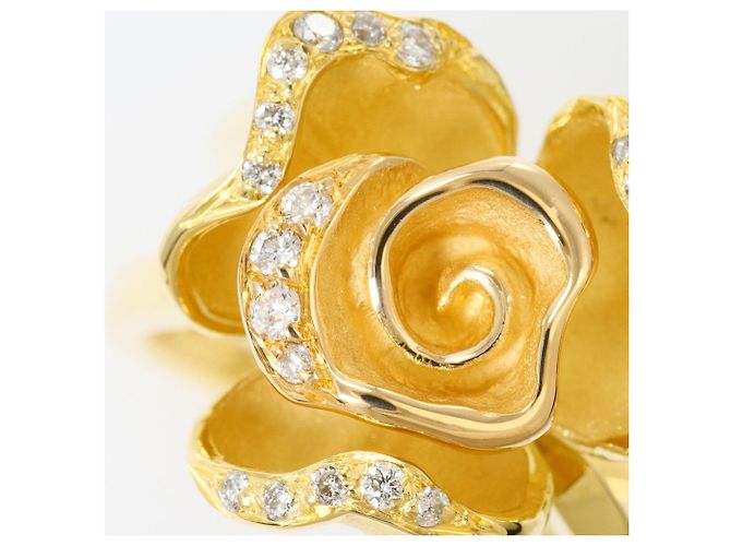 Autre Marque 18K Gelbgold-Ring mit Diamant Golden - Ansicht 2