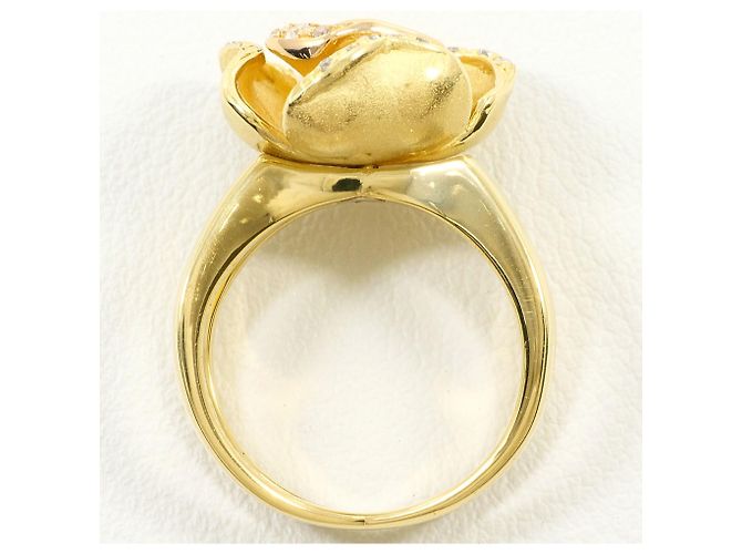 Autre Marque 18K Gelbgold-Ring mit Diamant Golden - Ansicht 3