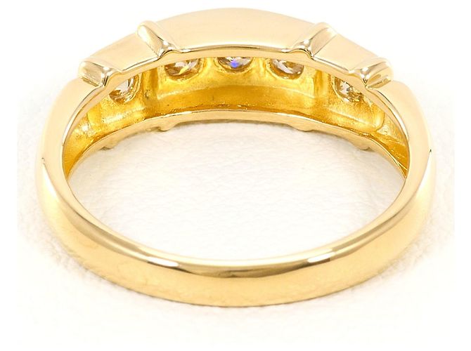 Autre Marque 18K Gelbgold-Ring mit braunem Diamanten Golden - Ansicht 4