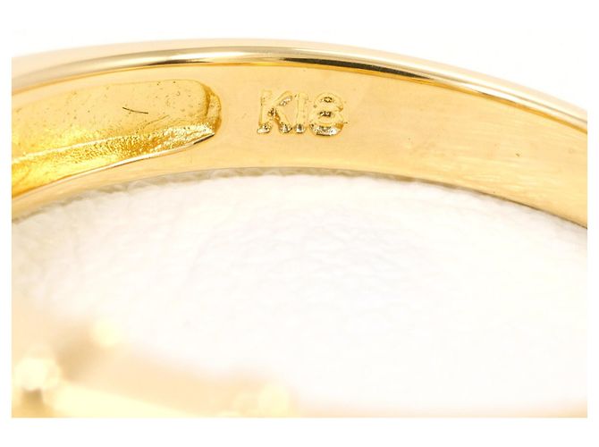 Autre Marque 18K Gelbgold-Ring mit braunem Diamanten Golden - Ansicht 5
