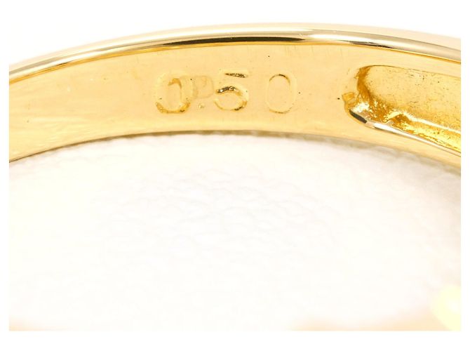 Autre Marque 18K Gelbgold-Ring mit braunem Diamanten Golden - Ansicht 6