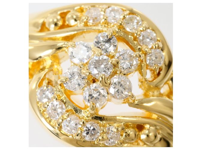 Autre Marque 18K Gelbgold-Ring mit Diamant Golden - Ansicht 2