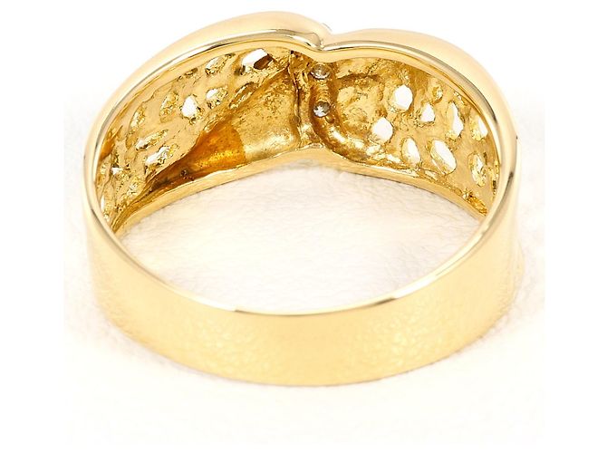 Autre Marque 18K Gelbgold-Ring mit Diamant Golden - Ansicht 4
