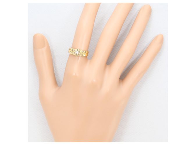 Autre Marque 18K Gelbgold-Ring mit braunem Diamanten Golden - Ansicht 7