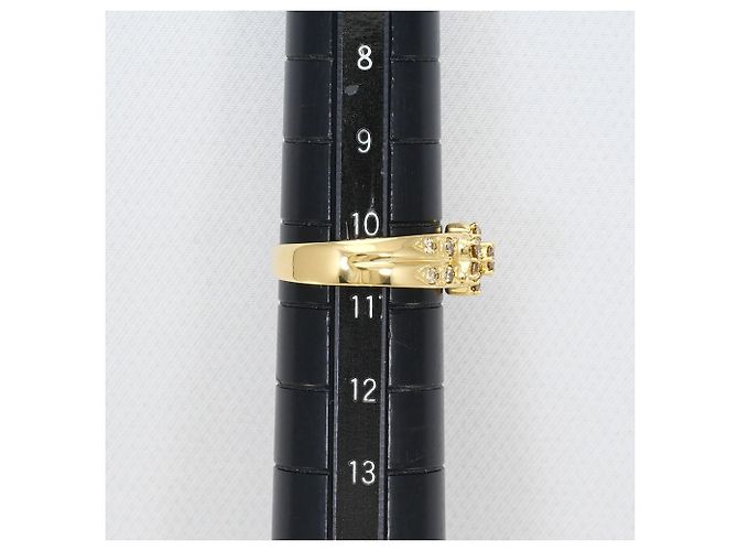 Autre Marque 18K Gelbgold-Ring mit braunem Diamanten Golden - Ansicht 8